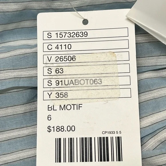 NWT LEIFSDOTTIR Anthropologie Nautical Pinstripe Top Size 6 - Picture 10 of 13